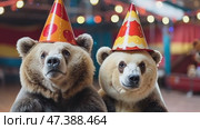 A teddy bear toy on the background of a circus. Стоковое AI-видео, аниматор Ирина Старикова / Фотобанк Лори