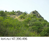 Крымские горы в Карадагском заповеднике (2013 год). Редакционное фото, фотограф Николай Рыбин / Фотобанк Лори