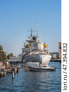Scientific vessel Cosmonaut Victor Patsayev in the territory of Museum of the World Ocean (2021 год). Редакционное фото, фотограф Elena Odareeva / Фотобанк Лори