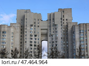 Самый длинный дом на Васильевском острове Санкт-Петербург. Стоковое фото, фотограф Анна Николаева / Фотобанк Лори