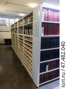 Interior of books storage of Vyborg Library (2023 год). Редакционное фото, фотограф EugeneSergeev / Фотобанк Лори