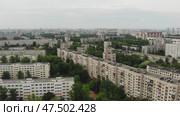 Residential quarters of St. Petersburg. Drone view. Стоковое видео, видеограф Mikhail Davidovich / Фотобанк Лори