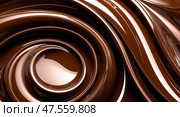 Luxurious swirling abstract brown design with depth. Стоковое AI-изображение, AI-художник Андрей Бакусов / Фотобанк Лори
