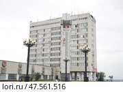 Вид на Дом Радио, город Хабаровск (2018 год). Редакционное фото, фотограф Валерия Рожкова / Фотобанк Лори