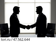 Рукопожатие, атмосфера переговоров. Стоковое AI-изображение, AI-художник Анна Рогалева / Фотобанк Лори