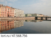 Санкт-Петербург. Река Фонтанка около Семеновского моста утром. (2010 год). Стоковое фото, фотограф Александр Алексеев / Фотобанк Лори