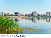 Beautiful view of the wedding palace of the city of Kazan on the river Kazanka. Russia (2022 год). Стоковое фото, фотограф Константин Лабунский / Фотобанк Лори