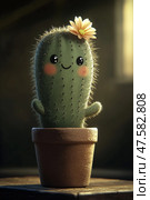 Flo the Cactus. Стоковое AI-изображение, AI-художник Даниил Кондруненко / Фотобанк Лори