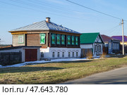 Старинные дома на улице 3-го Интернационала в поселке Мстёра. Стоковое фото, фотограф Сергей Овчинников / Фотобанк Лори