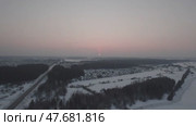 Зимний закат. Стоковое видео, видеограф Алексей Кузьмин / Фотобанк Лори