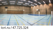 Modern sports hall panorama. Стоковое фото, фотограф Viktor Cap / PantherMedia / Фотобанк Лори
