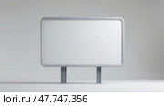 Minimalist white billboard design. Стоковое AI-изображение, AI-художник Андрей Бакусов / Фотобанк Лори