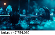 Gym Motivation: A weightlifting equipment for fitness goals. Стоковое AI-изображение, AI-художник Данила Большаков / Фотобанк Лори