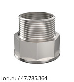 Nut on white background. Isolated 3D illustration. Стоковая иллюстрация, иллюстратор Ильин Сергей / Фотобанк Лори