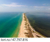 Top view of Bugaz Spit in Krasnodar Territory. Стоковое фото, фотограф Олег Спиридонов / Фотобанк Лори