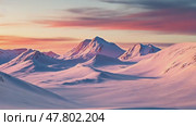 Majestic winter mountainscape at sunrise with changing light and shadows. Стоковое AI-видео, аниматор Sabyna75 / Фотобанк Лори