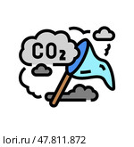 co absorption carbon color icon vector illustration. Стоковая иллюстрация, иллюстратор Vectorwin / Фотобанк Лори