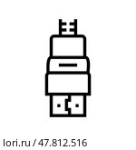 hdmi cable line icon vector illustration. Стоковая иллюстрация, иллюстратор Vectorwin / Фотобанк Лори