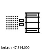 barrel of oil equivalent boe line icon vector illustration. Стоковая иллюстрация, иллюстратор Vectorwin / Фотобанк Лори