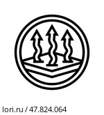 breathable fabric label product caution line icon vector illustration. Стоковая иллюстрация, иллюстратор Vectorwin / Фотобанк Лори