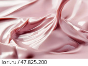 Pink thick yogurt splashes, drops. Strawberry milkshake pour. Pouring strawberry cream full frame shot , milk. Creamy waves. Splatter of thick liquid swirl. Drink texture. Food background. Advertising. Стоковое AI-изображение, AI-художник Марина Демидюк / Фотобанк Лори