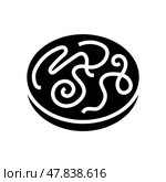 helminth worm parasite glyph icon vector illustration. Стоковая иллюстрация, иллюстратор Vectorwin / Фотобанк Лори