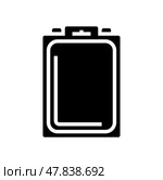 clamshell package plastic package glyph icon vector illustration. Стоковая иллюстрация, иллюстратор Vectorwin / Фотобанк Лори