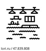 water rising inside home line icon vector illustration. Стоковая иллюстрация, иллюстратор Vectorwin / Фотобанк Лори