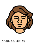 pride woman expression color icon vector illustration. Стоковая иллюстрация, иллюстратор Vectorwin / Фотобанк Лори