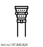 column byzantine line icon vector illustration. Стоковая иллюстрация, иллюстратор Vectorwin / Фотобанк Лори