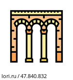 arch byzantine color icon vector illustration. Стоковая иллюстрация, иллюстратор Vectorwin / Фотобанк Лори