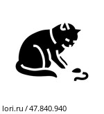 toy mouse cat breeding glyph icon vector illustration. Стоковая иллюстрация, иллюстратор Vectorwin / Фотобанк Лори