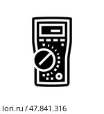 multimeter car repair tool glyph icon vector illustration. Стоковая иллюстрация, иллюстратор Vectorwin / Фотобанк Лори