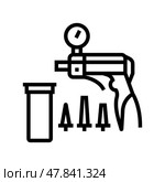 brake bleeder kit line icon vector illustration. Стоковая иллюстрация, иллюстратор Vectorwin / Фотобанк Лори