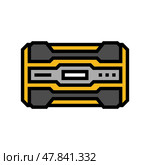 car battery charger car color icon vector illustration. Стоковая иллюстрация, иллюстратор Vectorwin / Фотобанк Лори