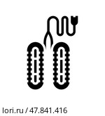 shoe dryer clothes care glyph icon vector illustration. Стоковая иллюстрация, иллюстратор Vectorwin / Фотобанк Лори