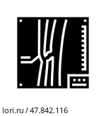 x ray of fracture glyph icon vector illustration. Стоковая иллюстрация, иллюстратор Vectorwin / Фотобанк Лори
