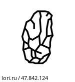 chipped stone fracture line icon vector illustration. Стоковая иллюстрация, иллюстратор Vectorwin / Фотобанк Лори