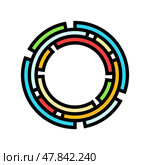 genome map genetic engineering color icon vector illustration. Стоковая иллюстрация, иллюстратор Vectorwin / Фотобанк Лори