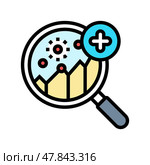 disease prediction algorithm healthcare innovation color icon vector illustration. Стоковая иллюстрация, иллюстратор Vectorwin / Фотобанк Лори