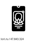 digital mental health platform healthcare innovation glyph icon vector illustration. Стоковая иллюстрация, иллюстратор Vectorwin / Фотобанк Лори