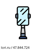 car mounted tablet auto tainment color icon vector illustration. Стоковая иллюстрация, иллюстратор Vectorwin / Фотобанк Лори