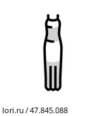 maxi dress stylish clothes color icon vector illustration. Стоковая иллюстрация, иллюстратор Vectorwin / Фотобанк Лори
