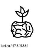 compostable packaging sustainable beauty line icon vector illustration. Стоковая иллюстрация, иллюстратор Vectorwin / Фотобанк Лори