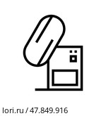 chocolate mixing tool line icon vector illustration. Стоковая иллюстрация, иллюстратор Vectorwin / Фотобанк Лори