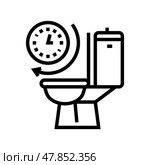 frequent urination line icon vector illustration. Стоковая иллюстрация, иллюстратор Vectorwin / Фотобанк Лори