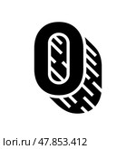 null number glyph icon vector illustration. Стоковая иллюстрация, иллюстратор Vectorwin / Фотобанк Лори