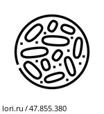 lactobacillus probiotics line icon vector illustration. Стоковая иллюстрация, иллюстратор Vectorwin / Фотобанк Лори