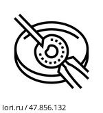 artificial insemination line icon vector illustration. Стоковая иллюстрация, иллюстратор Vectorwin / Фотобанк Лори