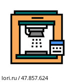 sandblasting machine color icon vector illustration. Стоковая иллюстрация, иллюстратор Vectorwin / Фотобанк Лори